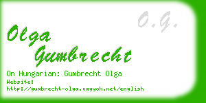 olga gumbrecht business card